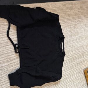 Alice + Olivia Black Cropped Top